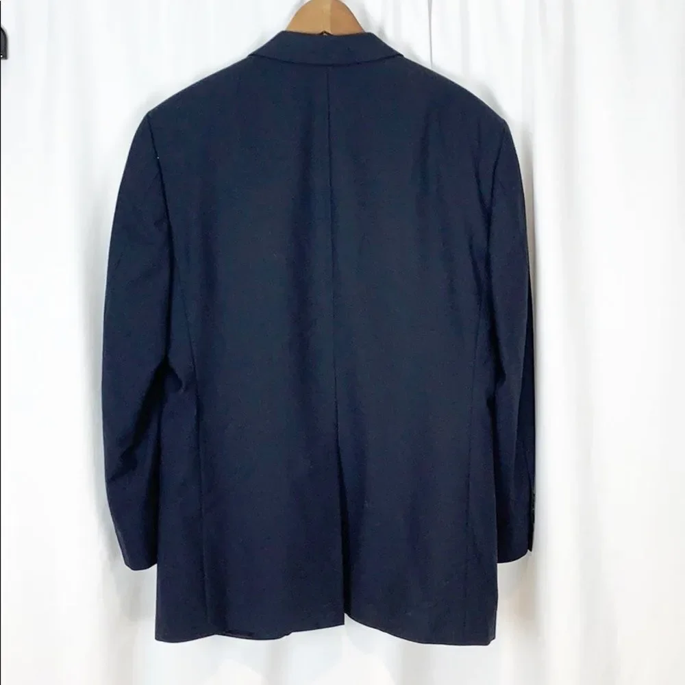 BROOKS BROTHERS 346 Navy Blue 2 Button Blazer_3